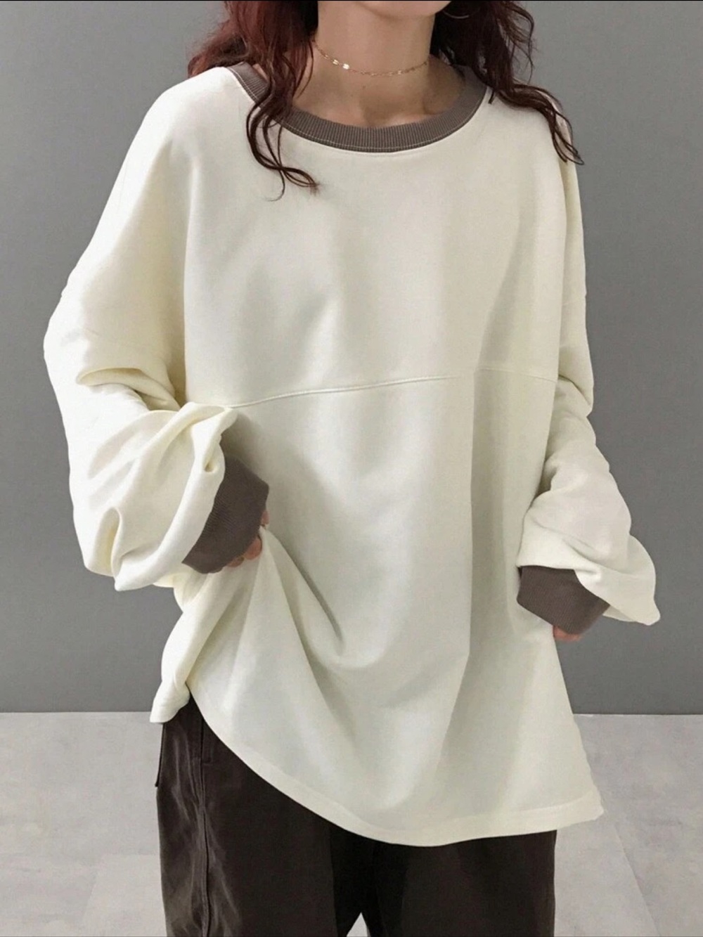 SHEIN Round Neck Drop Shoulder Casual Shirt
